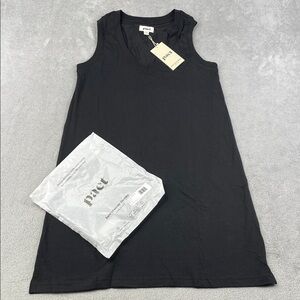 NEW PACT S 100% Organic Cotton Black Softspun A Line Tank Dress